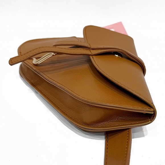 NWT Juicy Couture Cognac Belted Saddle Bag/Fanny Pack, Sz Lg/X-Lg - Picture 5 of 16